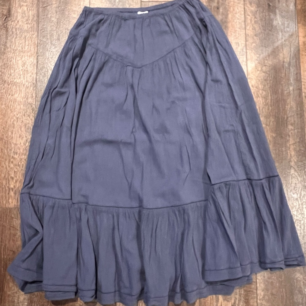 Aerie Deep Blue Midi Skirt